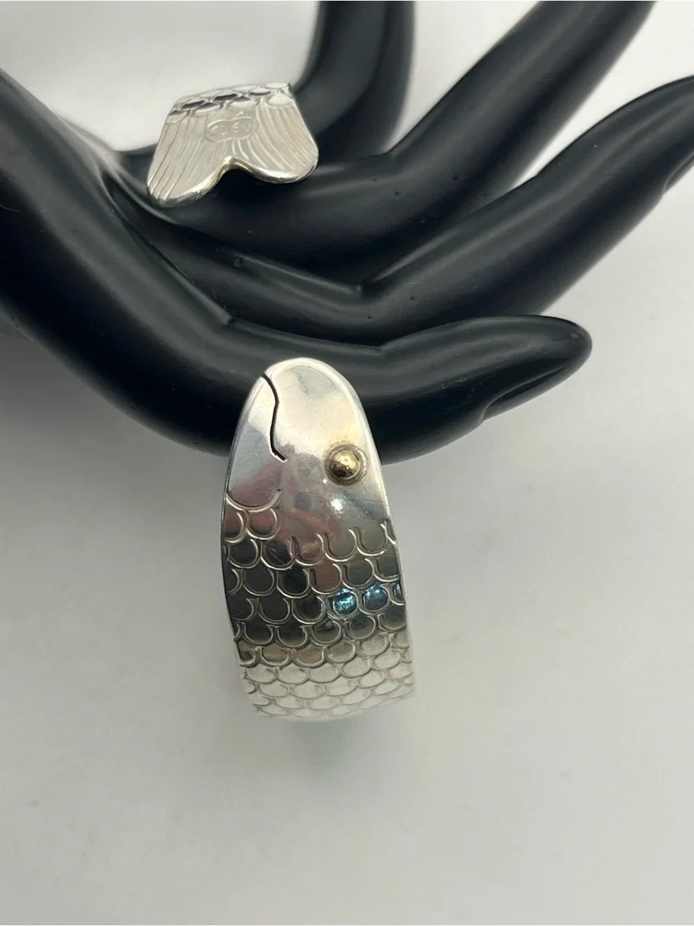Eden Hand Arts herring cuff bracelet 14k & sterling silver Large Cape Cod - Picture 14 of 16